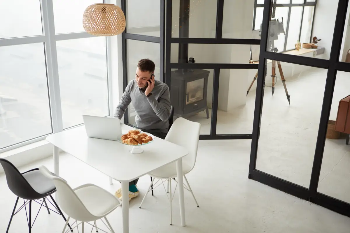 Foreign professional working from Tokyo apartment